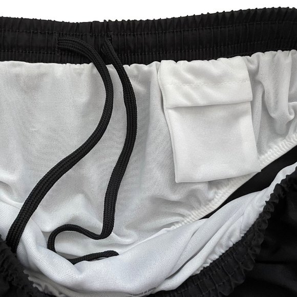 Black & White Run Shorts Size L - Picture 4 of 5
